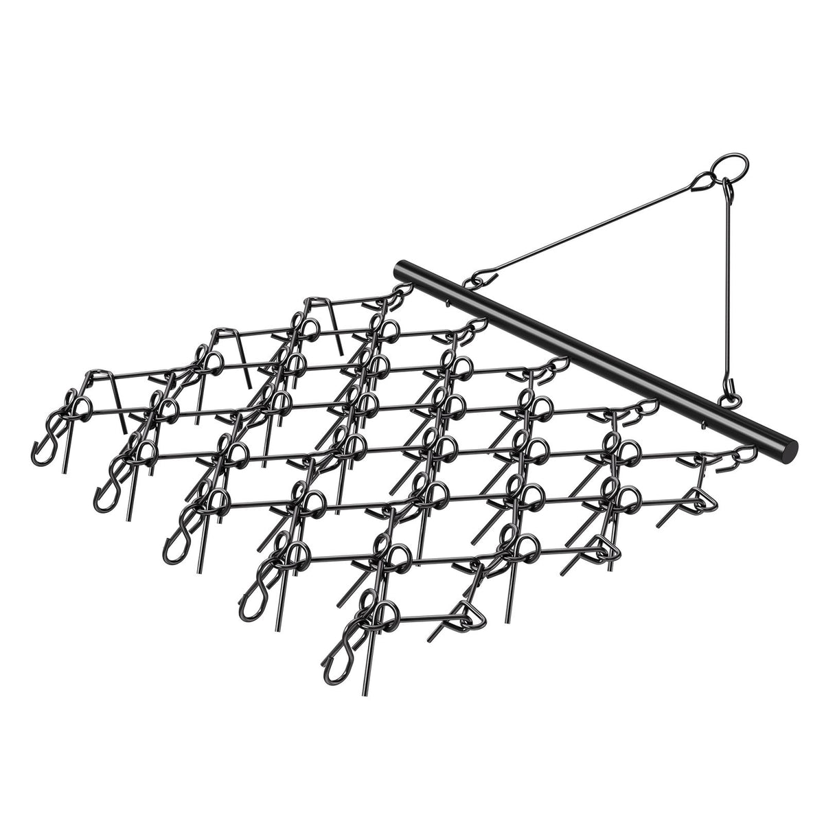 Drag Harrow, 5 x 4.5 ft Durable Chain Harrow with 60 Sharp Teeth, Suitable for ATV UTV Tractor, Ideal for Soil Preparation, Seeding, Smoothing Landscapes, and Yard Gravel Driveway Maintenance