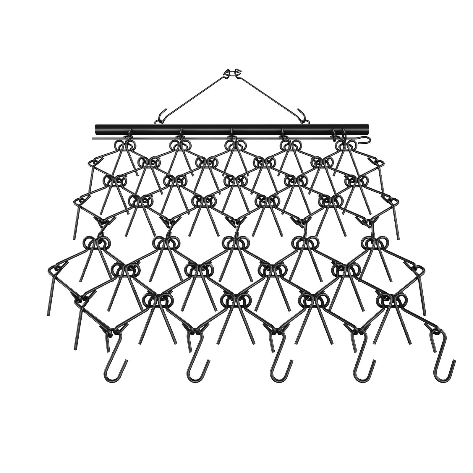 Drag Harrow, 4'x4' Heavy-Duty Chain Harrow with 69 Teeth, ATV UTV Tractor Attachments Field Drag Mat for Sod Prepping, Seeding Lawns, Landscape Leveling, Harrow Rake for Gravel Driveway Yard