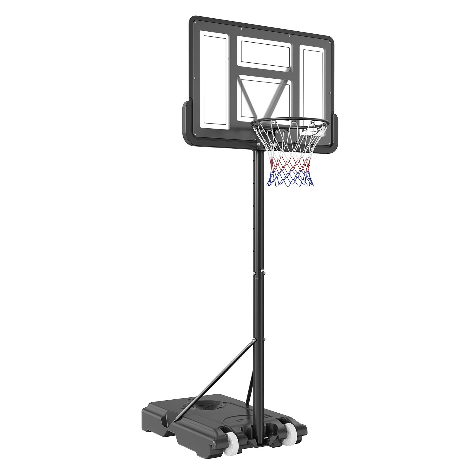 Basketball & Basketball Accessories: VEVOR Basketball Hoop, 4-10 ft Adjustable Height Portable Backboard System, 44 inch Basketball Hoop & Goal, Kids & Adults Basketball Set with Wheels, Stand, and Fillable Base, for Outdoor/Indoor