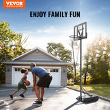 Basketball & Basketball Accessories: VEVOR Basketball Hoop, 4-10 ft Adjustable Height Portable Backboard System, 44 inch Basketball Hoop & Goal, Kids & Adults Basketball Set with Wheels, Stand, and Fillable Base, for Outdoor/Indoor