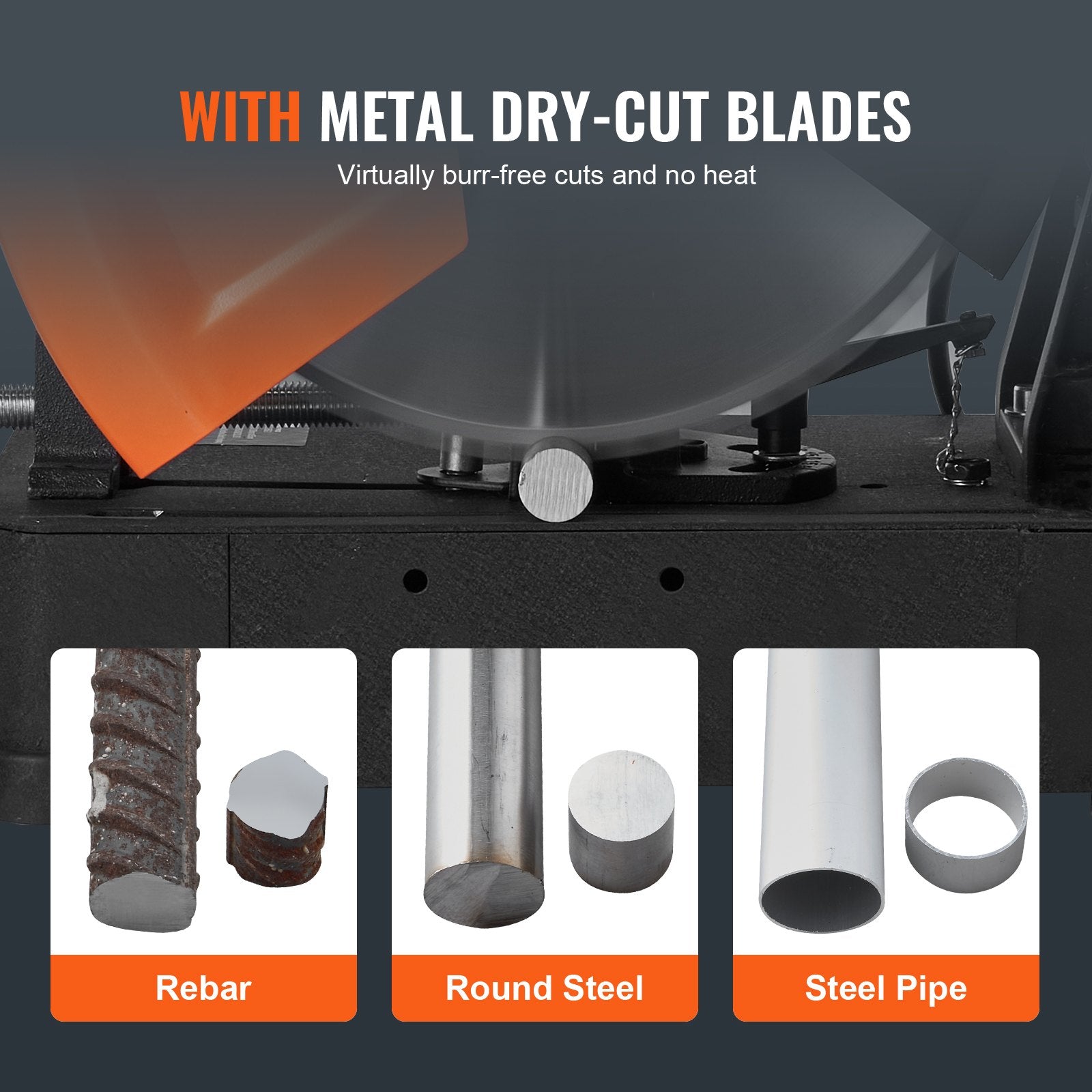 Chainsaws: VEVOR Chop Saw, 14"/355mm Blade Diameter Cut Off Saw, 2800W 1200RPM Steel Cutting Machine, Adjustable Dry Cut Chop Saw, Miter Saw for Cutting Metal Cold Cut Saw for Steel/Rebar/Iron/Aluminum