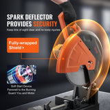 Chainsaws: VEVOR Chop Saw, 14"/355mm Blade Diameter Cut Off Saw, 2800W 1200RPM Steel Cutting Machine, Adjustable Dry Cut Chop Saw, Miter Saw for Cutting Metal Cold Cut Saw for Steel/Rebar/Iron/Aluminum