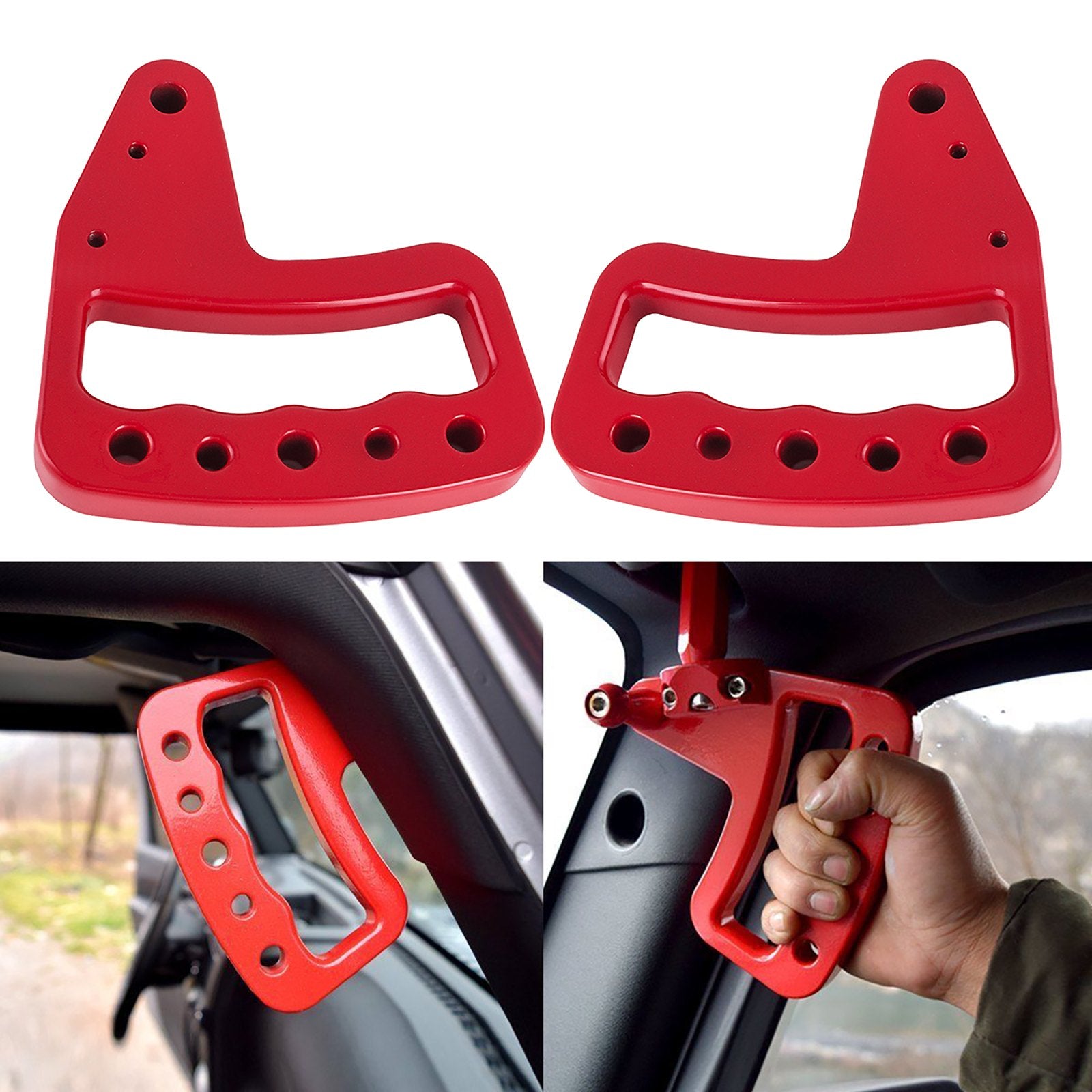 Automotive Decor: VEVOR Hand Grips Front Rear Compatible with 2007-2017 Jeep Wrangler JK New