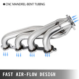 VEVOR Exhaust Header Set 1 5/8" Exhaust Turbo Headers, Stainless Steel Exhaust Manifold Headers, Shorty Engine Conversion LS Swap Exhaust Headers for Chevy Corvette 1963-1981 V8 Engines LS1 LS2 LS3 LS6 LS10 SUV/Truck Car