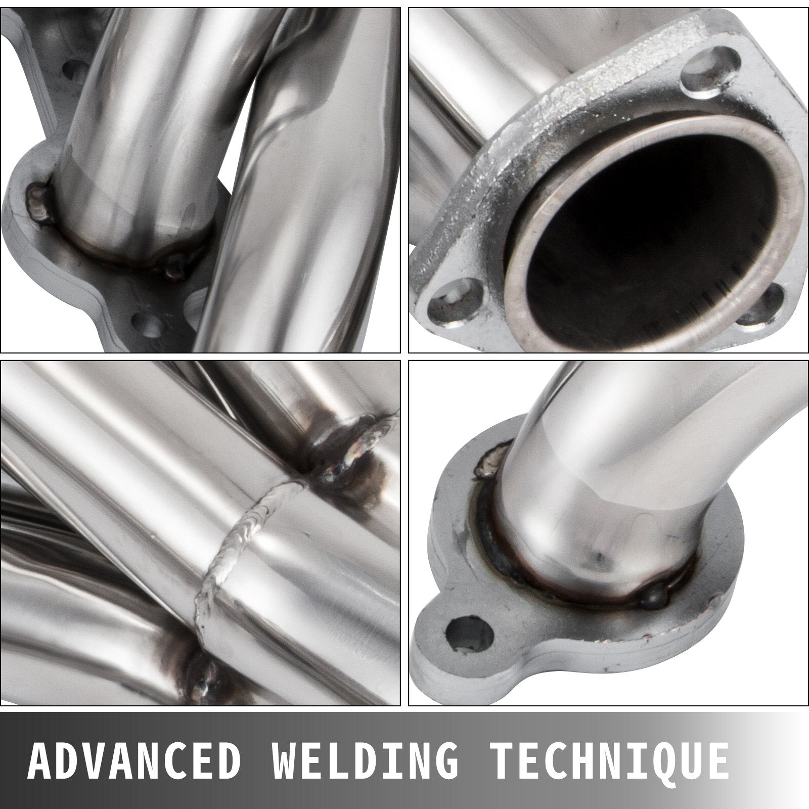 VEVOR Exhaust Header Set 1 5/8" Exhaust Turbo Headers, Stainless Steel Exhaust Manifold Headers, Shorty Engine Conversion LS Swap Exhaust Headers for Chevy Corvette 1963-1981 V8 Engines LS1 LS2 LS3 LS6 LS10 SUV/Truck Car