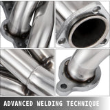 VEVOR Exhaust Header Set 1 5/8" Exhaust Turbo Headers, Stainless Steel Exhaust Manifold Headers, Shorty Engine Conversion LS Swap Exhaust Headers for Chevy Corvette 1963-1981 V8 Engines LS1 LS2 LS3 LS6 LS10 SUV/Truck Car