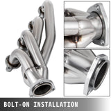 VEVOR Exhaust Header Set 1 5/8" Exhaust Turbo Headers, Stainless Steel Exhaust Manifold Headers, Shorty Engine Conversion LS Swap Exhaust Headers for Chevy Corvette 1963-1981 V8 Engines LS1 LS2 LS3 LS6 LS10 SUV/Truck Car