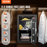 Beds & Bed Frames: VEVOR Safe 2.2 Cubic Feet Home Safe Steel for Cash Gold 15.75x13x23.6 inch
