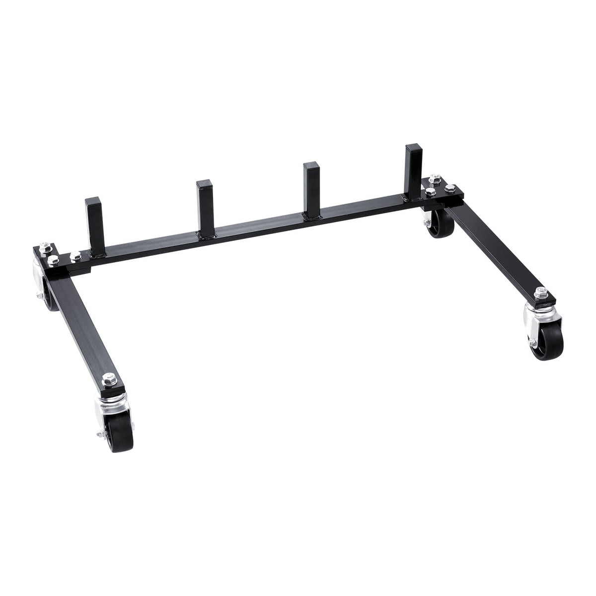 Car Dolly Rack, Storage Rack with 360° Rotatable Wheels, Hydraulic Ratchet Trolley Jack Stand Organizer, Jack Stands Holder Storage Rack, 4-Dolly Capacity, Compatible with Most Dollies
