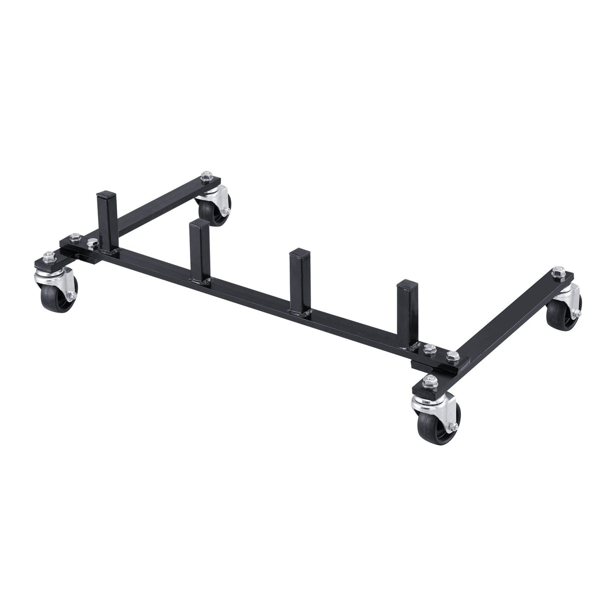 Car Dolly Rack, Storage Rack with 360° Rotatable Wheels, Hydraulic Ratchet Trolley Jack Stand Organizer, Jack Stands Holder Storage Rack, 4-Dolly Capacity, Compatible with Most Dollies