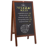Posters, Paintings & Prints: VEOVR A Frame Chalkboard Sign, 50x102 cm Double-Sided Sidewalk Signs, Freestanding Vintage Wooden Chalk Board with Chalks & Magnetic Eraser, Rustic Brown Outdoor Sandwich Board Kitchen Home Wedding