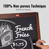 Posters, Paintings & Prints: VEOVR A Frame Chalkboard Sign, 50x102 cm Double-Sided Sidewalk Signs, Freestanding Vintage Wooden Chalk Board with Chalks & Magnetic Eraser, Rustic Brown Outdoor Sandwich Board Kitchen Home Wedding