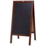 Posters, Paintings & Prints: VEOVR A Frame Chalkboard Sign, 50x102 cm Double-Sided Sidewalk Signs, Freestanding Vintage Wooden Chalk Board with Chalks & Magnetic Eraser, Rustic Brown Outdoor Sandwich Board Kitchen Home Wedding