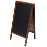 Posters, Paintings & Prints: VEOVR A Frame Chalkboard Sign, 50x102 cm Double-Sided Sidewalk Signs, Freestanding Vintage Wooden Chalk Board with Chalks & Magnetic Eraser, Rustic Brown Outdoor Sandwich Board Kitchen Home Wedding