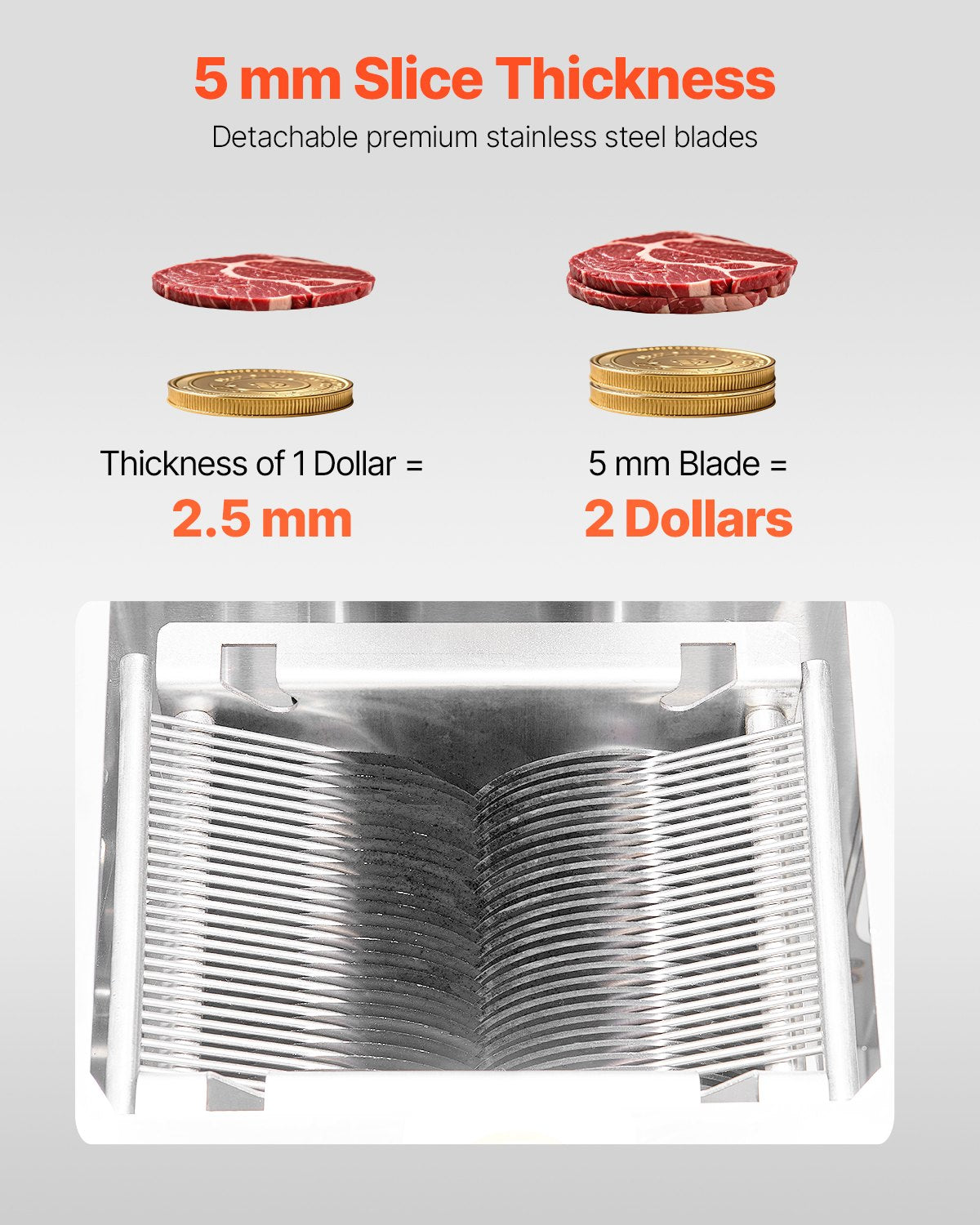 Electric Meat Cutter Machine 1100W Commercial Meat Slicer Cutting Machine