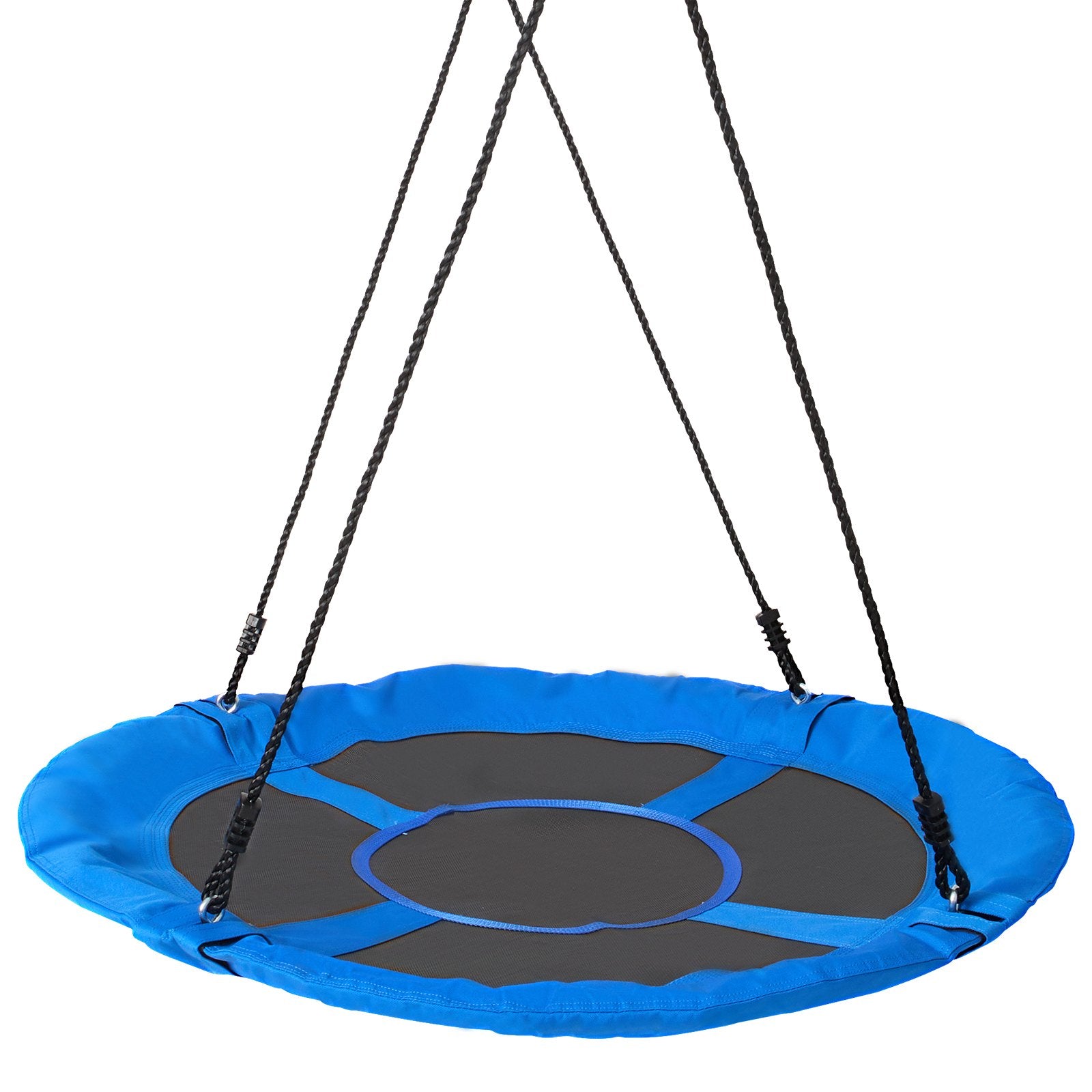 Garden Ornaments: VEVOR Tree Swing, 40 Inch Saucer Swing, 750lbs Weight Capacity, 900D Oxford Fabric Swing Seat with 2 Tree Hanging Straps and Adjustable Multi-Strand Ropes, Round Swing for Kids Outdoor, Blue