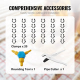 Building Materials: VEVOR PEX-AL-PEX Tube, 300M, 16 mm Diameter Aluminum-Plastic Composite Pipe Oxygen Barrier Radiant Floor PEX Pipe, 2 mm Thickness Radiant Heat Floor Plumbing Inner Aluminum Layer PEX Tubing Pipe