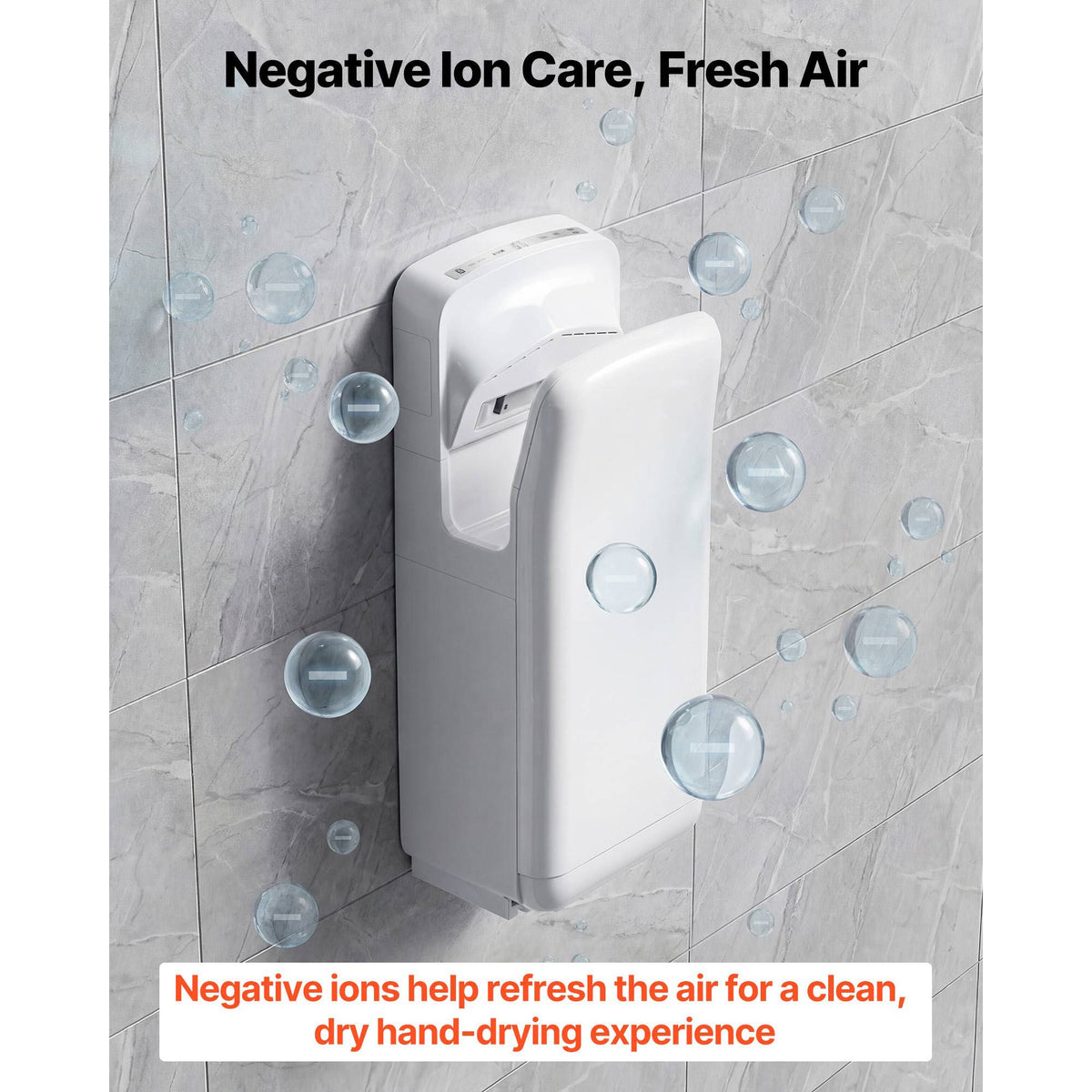 Vertical Hand Dryer, Hand Dryers with HEPA Filter, 19000 RPM High-Speed Motor, Dual-Side Airflow, ABS Sturdy Automatic Air Wall Mount Fast Drying for Commercial Bathrooms Modern Home, White