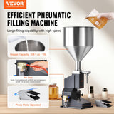 Food Storage: VEVOR Pneumatic Paste Liquid Filling Machine, 5-50ml Bottle Filler, Bottle Filling Machine, Stainless Steel Liquid Filler with Pedal for Milk Water Juice Essential Oil Shampoo Cosmetic Honey Lotion