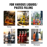 Food Storage: VEVOR Pneumatic Paste Liquid Filling Machine, 5-50ml Bottle Filler, Bottle Filling Machine, Stainless Steel Liquid Filler with Pedal for Milk Water Juice Essential Oil Shampoo Cosmetic Honey Lotion