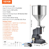 Food Storage: VEVOR Pneumatic Paste Liquid Filling Machine, 5-50ml Bottle Filler, Bottle Filling Machine, Stainless Steel Liquid Filler with Pedal for Milk Water Juice Essential Oil Shampoo Cosmetic Honey Lotion