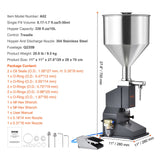 Food Storage: VEVOR Pneumatic Paste Liquid Filling Machine, 5-50ml Bottle Filler, Bottle Filling Machine, Stainless Steel Liquid Filler with Pedal for Milk Water Juice Essential Oil Shampoo Cosmetic Honey Lotion