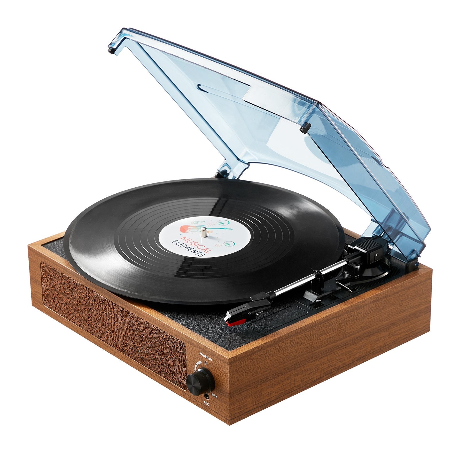 Bluetooth Vinyl Record Player 3-Speed Belt Driven Turntable 3W Speakers
