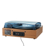 Audio Players & Recorders: VEVOR Bluetooth Vinyl Record Player 3-Speed Belt Driven Turntable 3W Speakers
