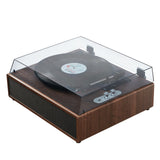 Audio Players & Recorders: VEVOR Bluetooth Vinyl Record Player 3-Speed Belt Driven Turntable 10W Speakers