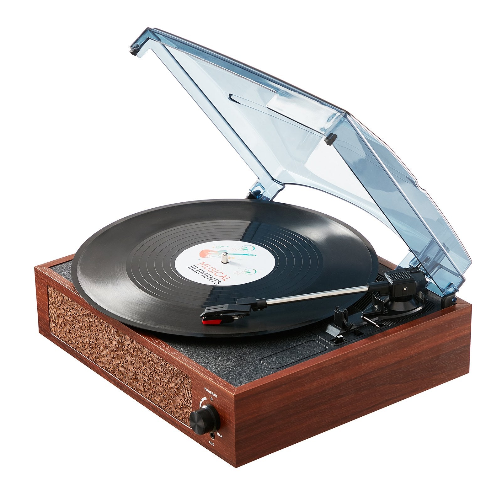 Bluetooth Vinyl Record Player 3-Speed Belt Driven Turntable 5W Speakers