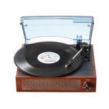 Audio Players & Recorders: VEVOR Bluetooth Vinyl Record Player 3-Speed Belt Driven Turntable 5W Speakers
