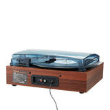 Audio Players & Recorders: VEVOR Bluetooth Vinyl Record Player 3-Speed Belt Driven Turntable 5W Speakers