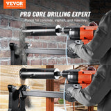 Masonry Tools: VEVOR Diamond Core Drilling Machine, 10in Wet Concrete Core Drill Rig with Stand Wheels, 750RPM Speed & 1-1/4" Thread & Lifting Handle, 10in Drilling Diameter for Concrete Brick Block Stone, 2500W