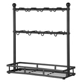 Kitchen Appliance Accessories: VEVOR Coffee Mug Holder for Countertop 16 Hooks Cup Rack with Storage Base