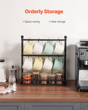 Kitchen Appliance Accessories: VEVOR Coffee Mug Holder for Countertop 16 Hooks Cup Rack with Storage Base