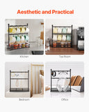 Kitchen Appliance Accessories: VEVOR Coffee Mug Holder for Countertop 16 Hooks Cup Rack with Storage Base