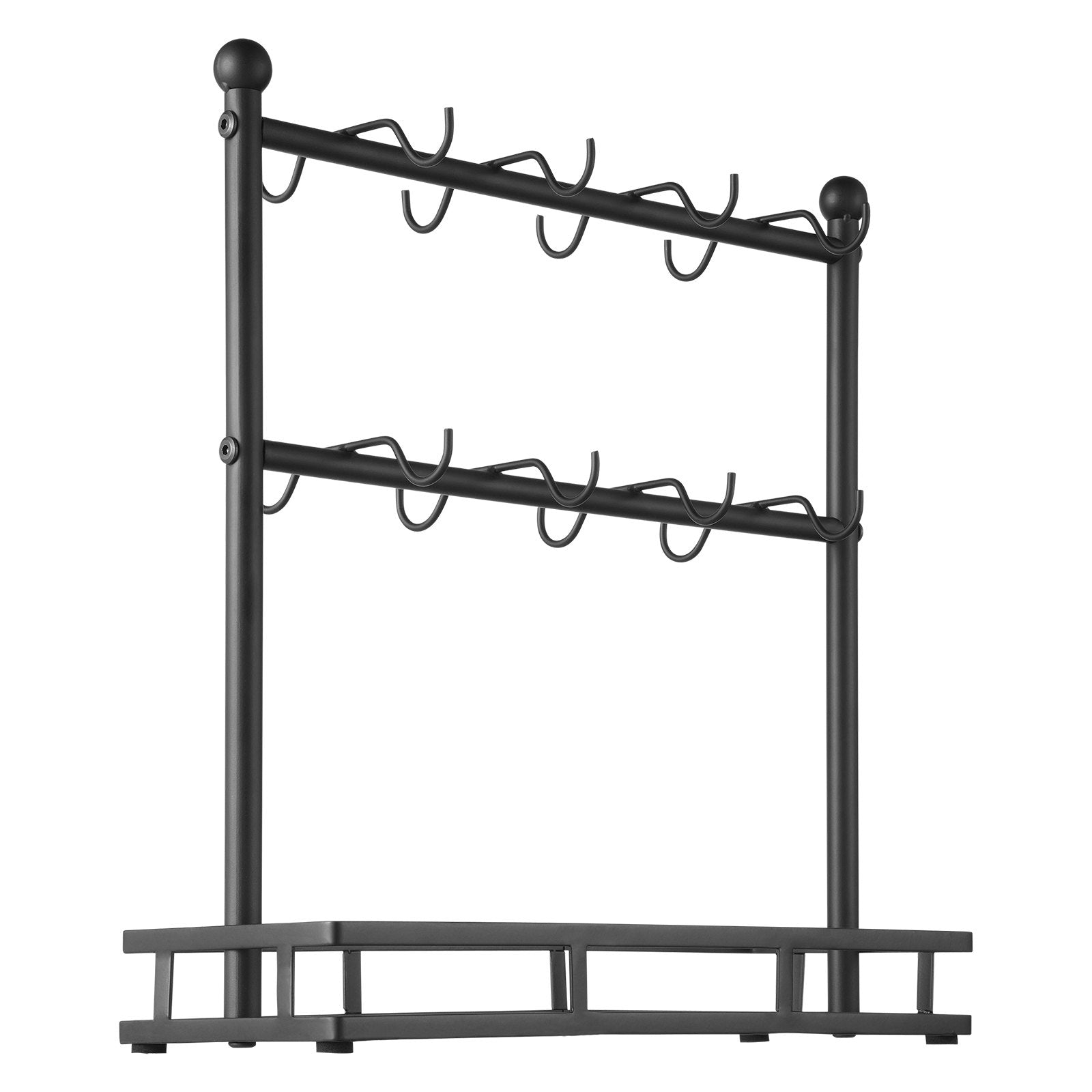 Coffee Mug Holder for Countertop 16 Hooks Cup Rack with Storage Base