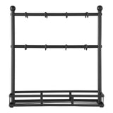 Kitchen Appliance Accessories: VEVOR Coffee Mug Holder for Countertop 16 Hooks Cup Rack with Storage Base