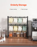 Kitchen Appliance Accessories: VEVOR Coffee Mug Holder for Countertop 16 Hooks Cup Rack with Wood Storage Base