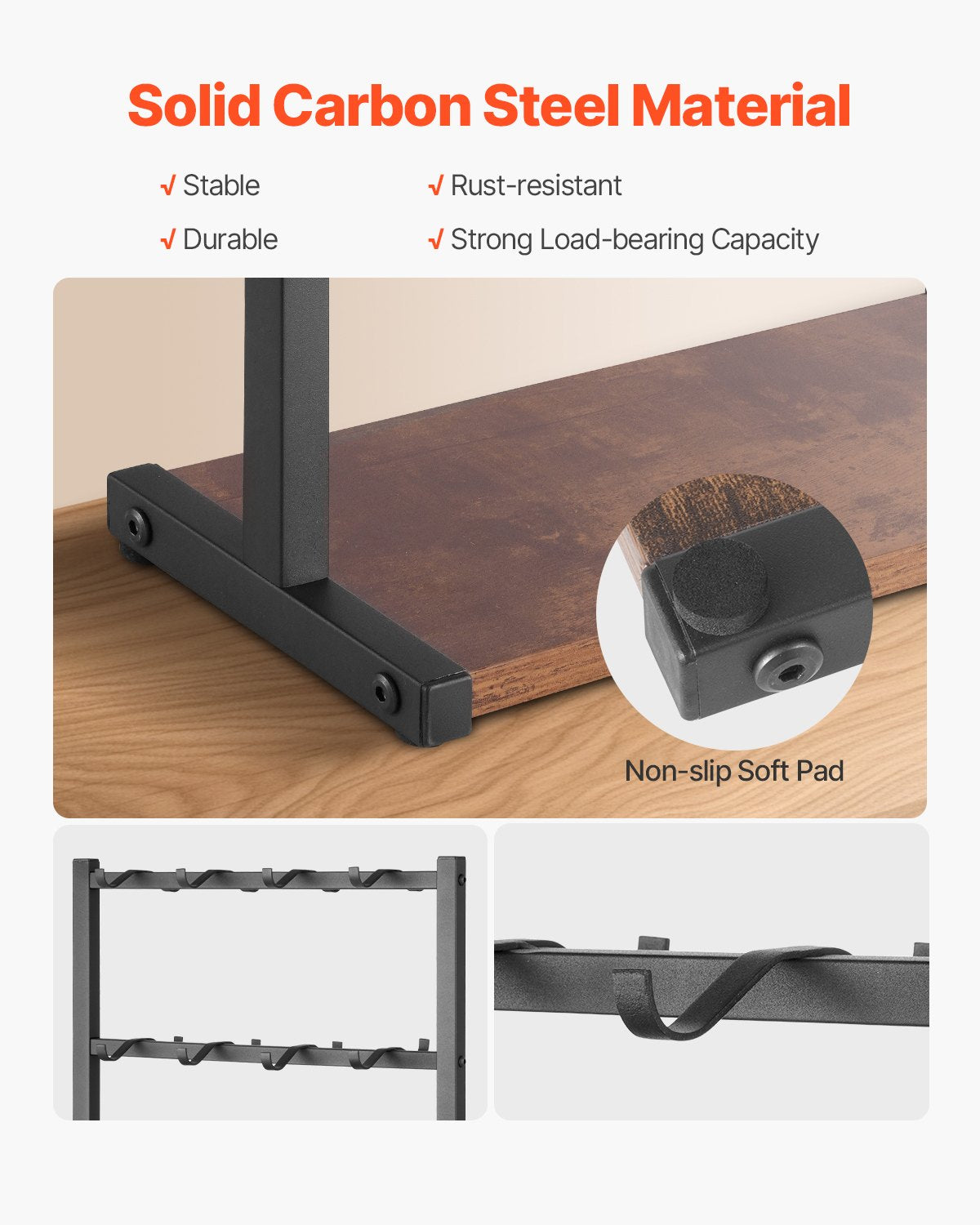 Coffee Mug Holder for Countertop 16 Hooks Cup Rack with Wood Storage Base