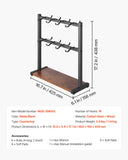 Kitchen Appliance Accessories: VEVOR Coffee Mug Holder for Countertop 16 Hooks Cup Rack with Wood Storage Base