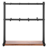 Kitchen Appliance Accessories: VEVOR Coffee Mug Holder for Countertop 16 Hooks Cup Rack with Wood Storage Base