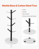 VEVOR Mug Holder Tree with Marble Base 8 Hooks Cup Tree Rack for Counter Kitchen