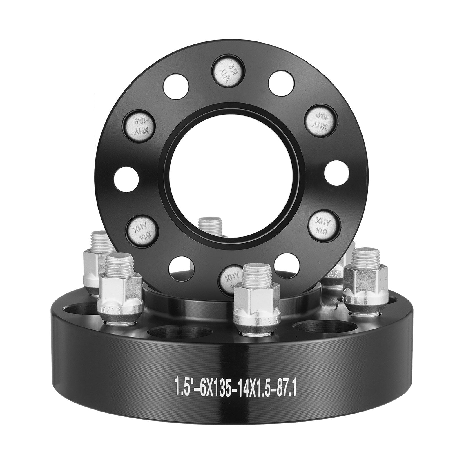 Automotive Repair & Speciality Tools: VEVOR 1.5" 6"x5.3" Wheel Spacers Wheel Adapters 6 Lug Forged Spacer 4 PCS Black