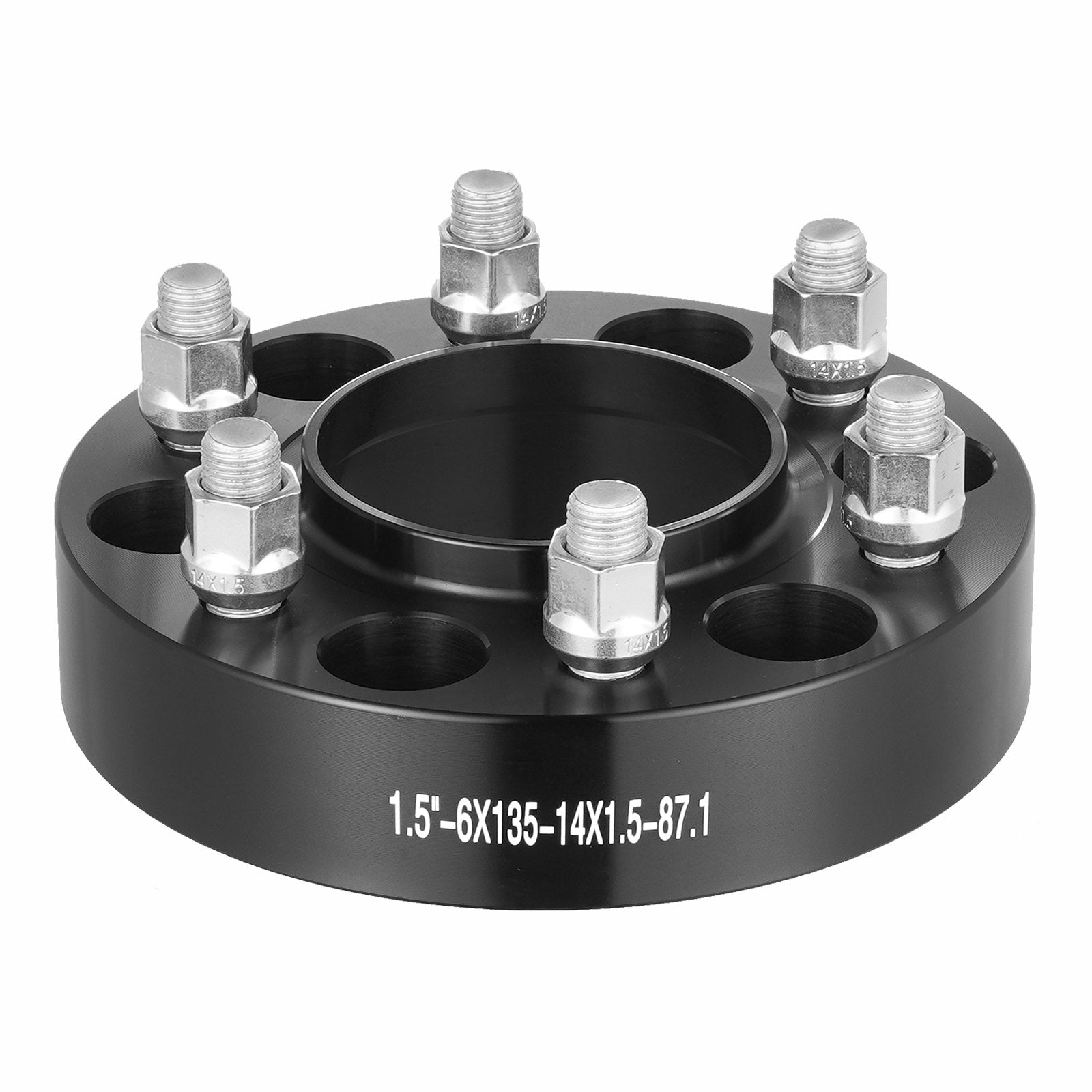 Automotive Repair & Speciality Tools: VEVOR 1.5" 6"x5.3" Wheel Spacers Wheel Adapters 6 Lug Forged Spacer 4 PCS Black