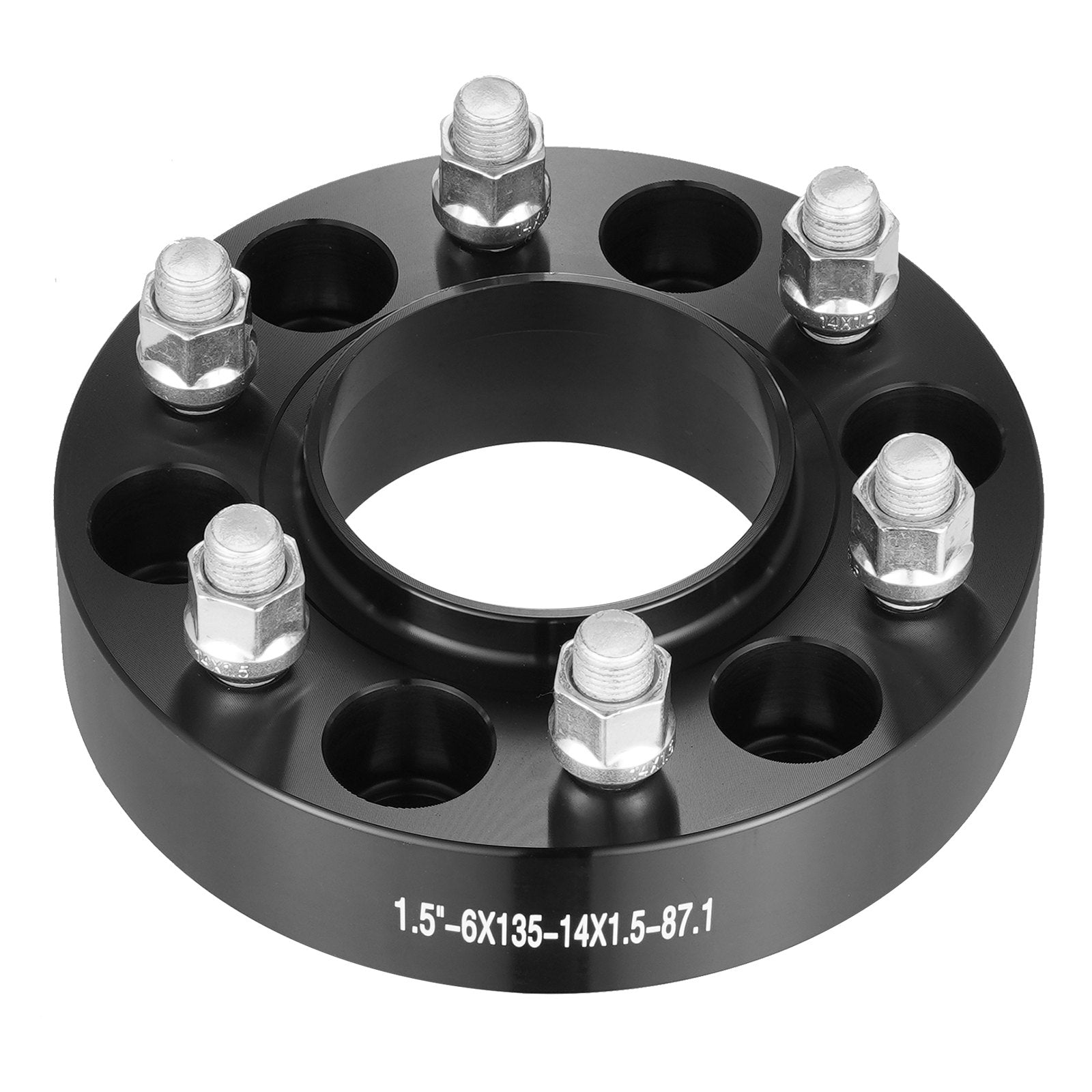 Automotive Repair & Speciality Tools: VEVOR 1.5" 6"x5.3" Wheel Spacers Wheel Adapters 6 Lug Forged Spacer 4 PCS Black