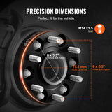 Automotive Repair & Speciality Tools: VEVOR 1.5" 6"x5" Wheel Spacers Wheel Adapters 6 Lug Forged Spacer 4 PCS Black