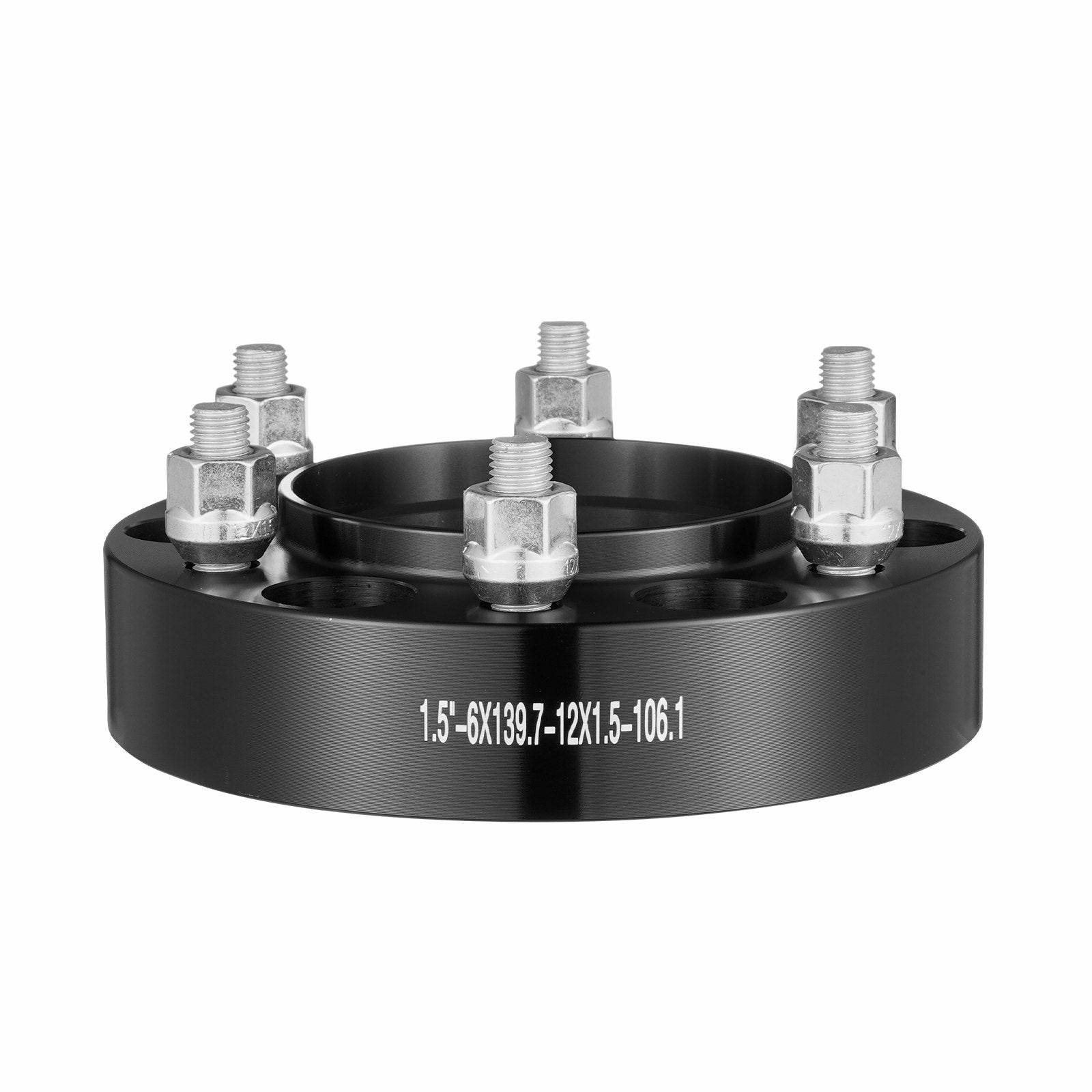 Automotive Repair & Speciality Tools: VEVOR 1.5" 6"x5.5" Wheel Spacers Wheel Adapters 6 Lug Forged Spacer 4 PCS Black