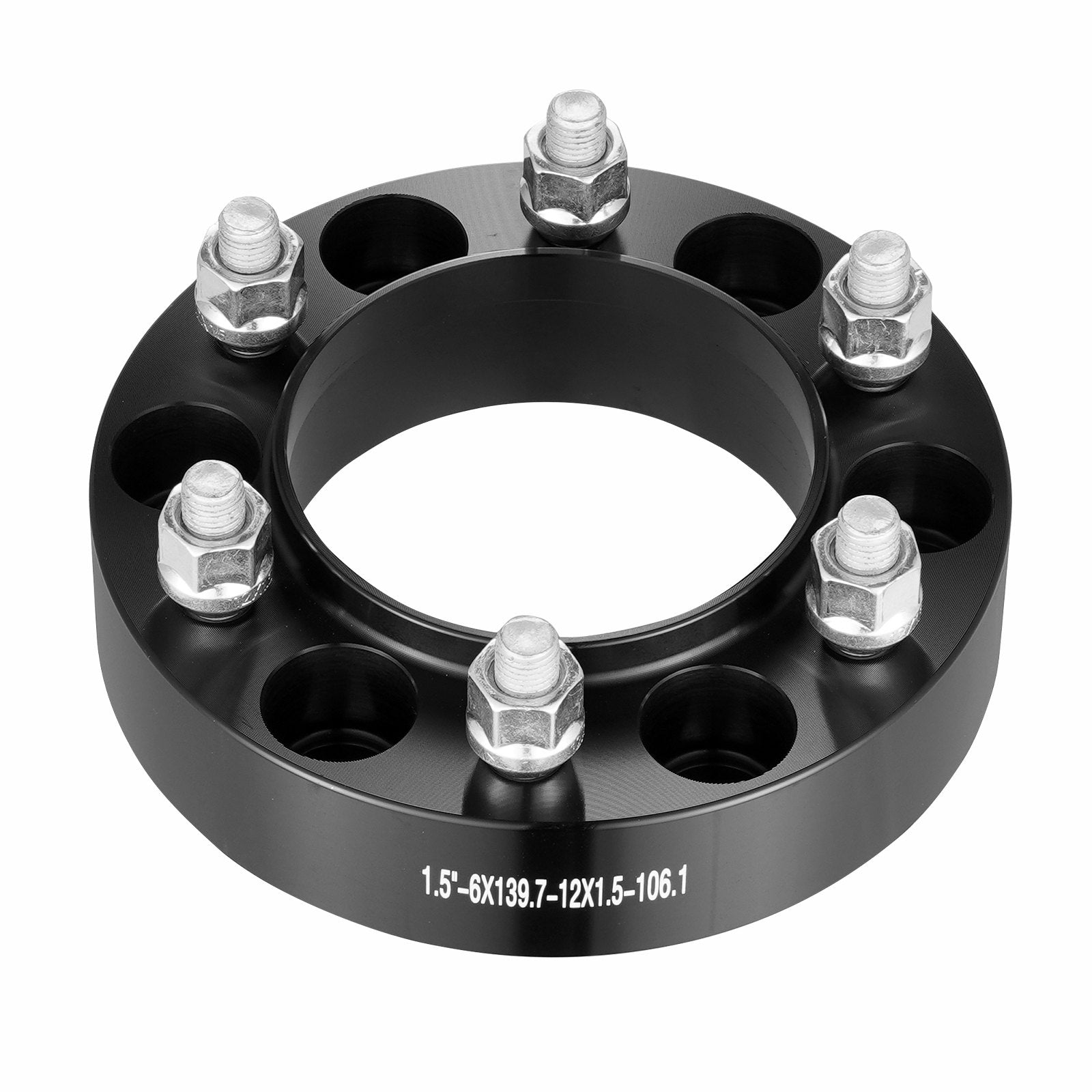 Automotive Repair & Speciality Tools: VEVOR 1.5" 6"x5.5" Wheel Spacers Wheel Adapters 6 Lug Forged Spacer 4 PCS Black
