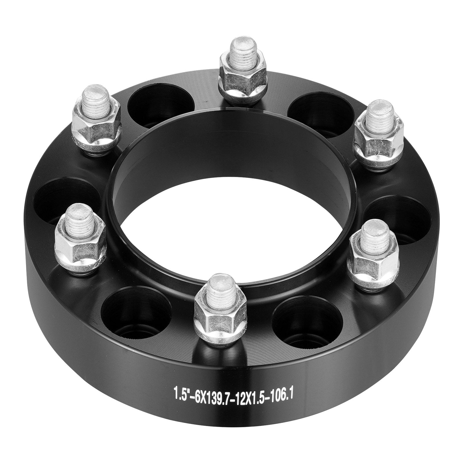 Automotive Repair & Speciality Tools: VEVOR 1.5" 6"x5.5" Wheel Spacers Wheel Adapters 6 Lug Forged Spacer 4 PCS Black